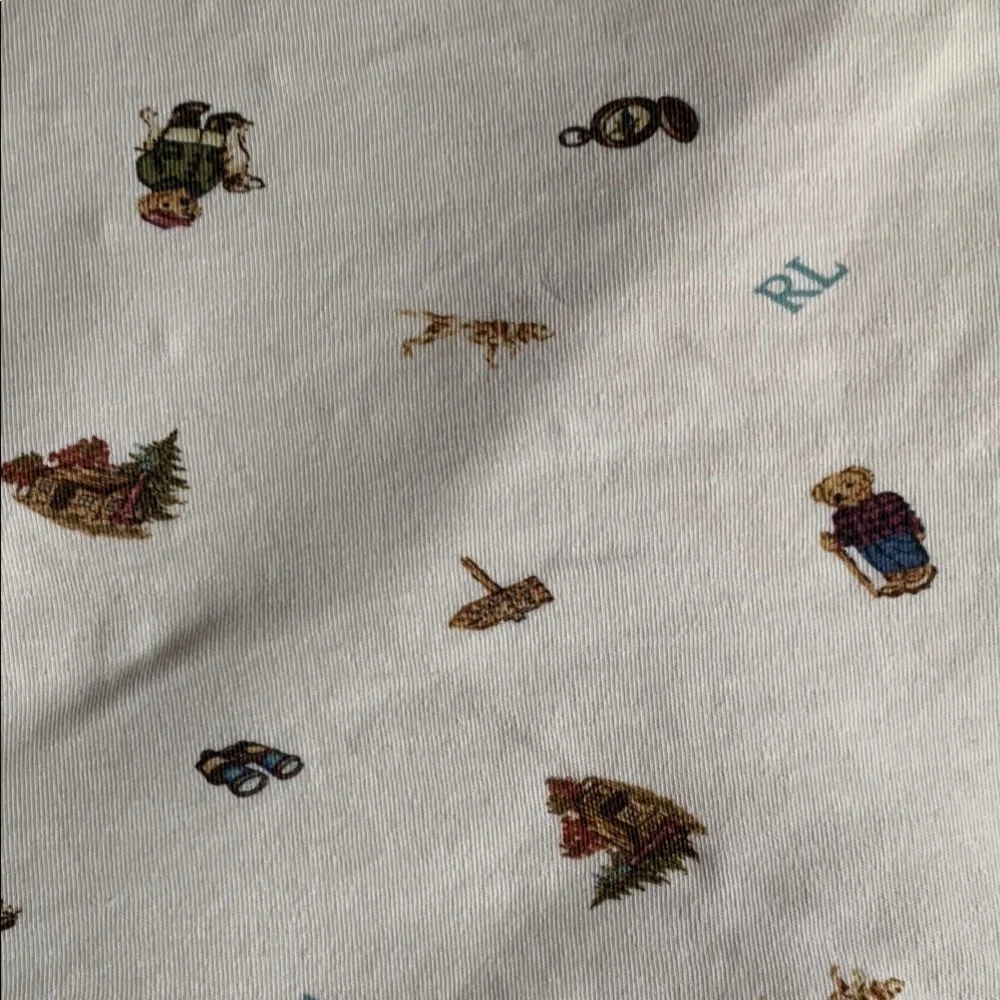 Ralph Lauren Classic Bear Baby Cream Blanket